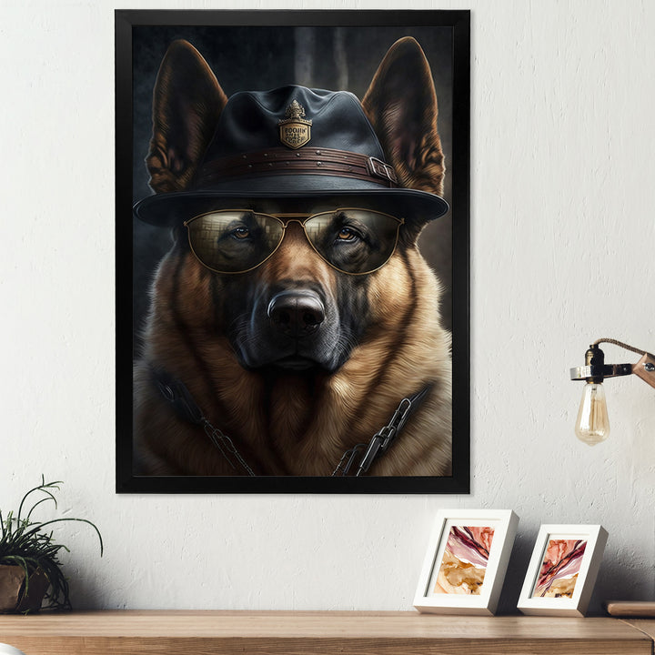 Mafia German Shepard - Dog Wall Art Prints