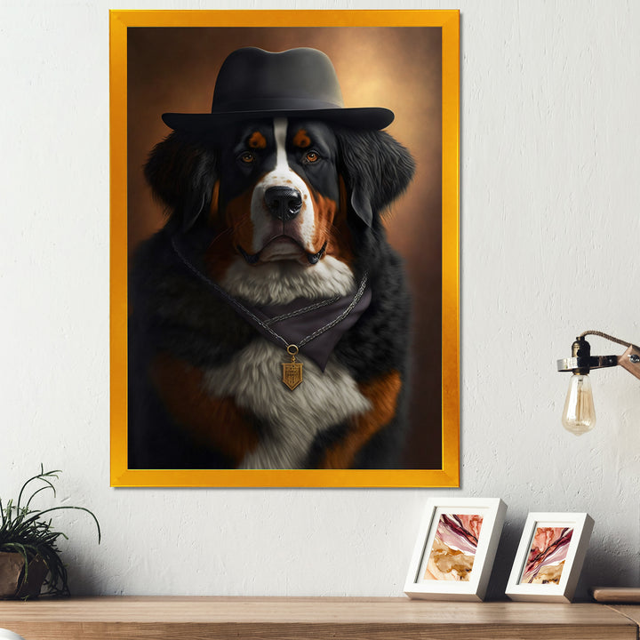 Mafia Bernese Mountain Dog - Dog Wall Art Prints