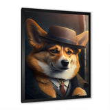 Mafia Corgi - Gold Dog Corgi Wall Art