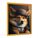 Mafia Corgi - Gold Dog Corgi Wall Art