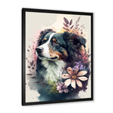 Cute Bernese Floral Art - Dog Bernese Mountain Wall Decor