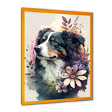 Cute Bernese Floral Art - Dog Bernese Mountain Wall Decor