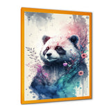 Cute Panda Floral Art - Panda Home Decor Art