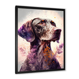 Cute German Pointer Floral Art - Dog Living Room Wall Art