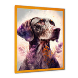 Cute German Pointer Floral Art - Dog Living Room Wall Art