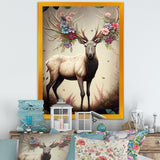 Caribou With Blooming Antlers - Caribou Canvas Wall Art