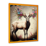 Caribou With Blooming Antlers - Caribou Canvas Wall Art