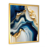 Abstract Geode Gold And Blue Marble II - Abstract Canvas Wall Art