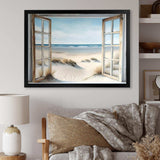 Window To The Beach II - Coastal Canvas Wall Art