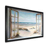 Window To The Beach II - Coastal Canvas Wall Art