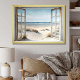 Window To The Beach II - Coastal Canvas Wall Art