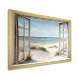 Window To The Beach II - Coastal Canvas Wall Art