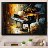 Piano On Stage - Music Canvas Wall Art