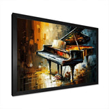 Piano On Stage - Music Canvas Wall Art