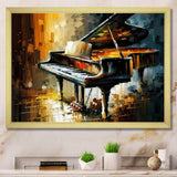 Piano On Stage - Music Canvas Wall Art