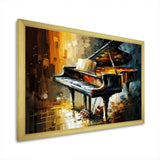 Piano On Stage - Music Canvas Wall Art