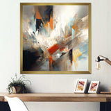 Orange And Blue Abstract Mixed Colors IV - Abstract Canvas Wall Art