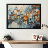 Orange And Blue Geometric Illusions - Abstract Canvas Wall Art