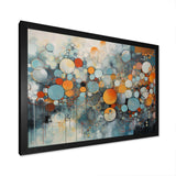 Orange And Blue Geometric Illusions - Abstract Canvas Wall Art