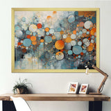 Orange And Blue Geometric Illusions - Abstract Canvas Wall Art