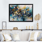 Golden Explosion Triangles III - Abstract Canvas Wall Art