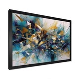 Golden Explosion Triangles III - Abstract Canvas Wall Art