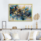 Golden Explosion Triangles III - Abstract Canvas Wall Art