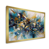 Golden Explosion Triangles III - Abstract Canvas Wall Art