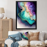 Blue Purple Abstract Geode II - Abstract Canvas Wall Art