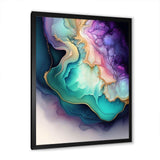 Blue Purple Abstract Geode II - Abstract Canvas Wall Art