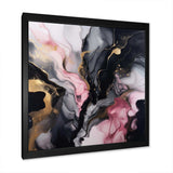 Black Gold Marble Splash II - Abstract Canvas Wall Art