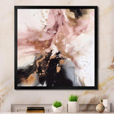 Pink Gold Marble Texture I - Abstract Canvas Wall Art