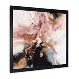 Pink Gold Marble Texture I - Abstract Canvas Wall Art