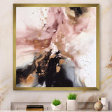 Pink Gold Marble Texture I - Abstract Canvas Wall Art