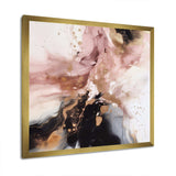 Pink Gold Marble Texture I - Abstract Canvas Wall Art