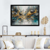 Grey Gold Modern Abstract Contemporary I - Abstract Canvas Wall Art