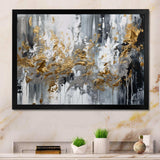 Black And White Delicate Brushstrokes I - Abstract Canvas Wall Art