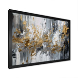 Black And White Delicate Brushstrokes I - Abstract Canvas Wall Art