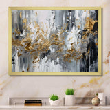 Black And White Delicate Brushstrokes I - Abstract Canvas Wall Art