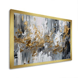 Black And White Delicate Brushstrokes I - Abstract Canvas Wall Art