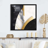 Marble Painting Shapes - Abstract Canvas Wall Art