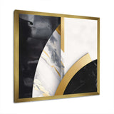 Marble Painting Shapes - Abstract Canvas Wall Art