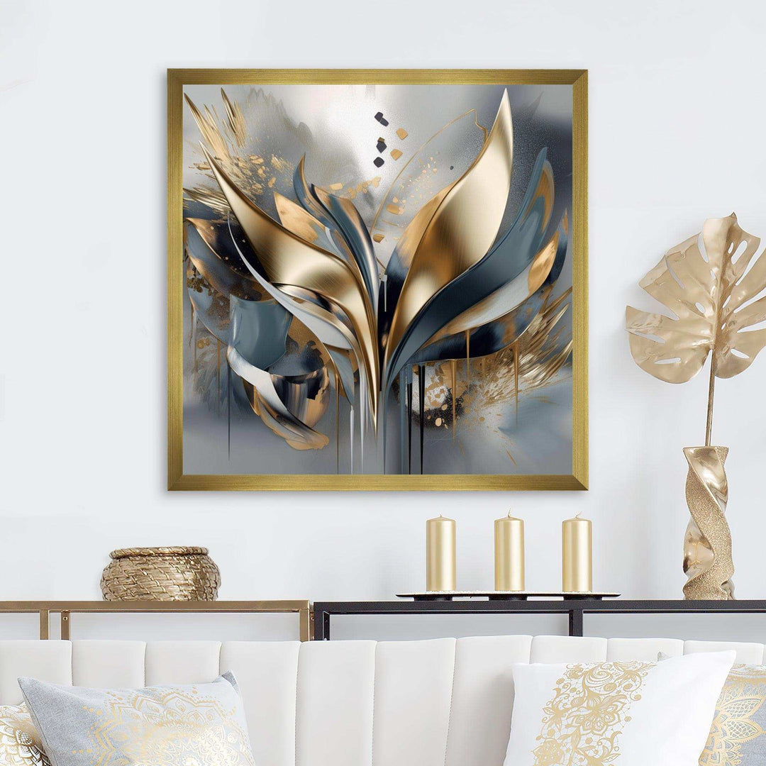 Idesignart abstract shapes and lines iv abstract canvas wall art