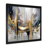 Shapes And Lines Abstract Marble III - Abstract Canvas Wall Art