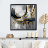 Shapes And Lines Abstract Marble V - Abstract Canvas Wall Art