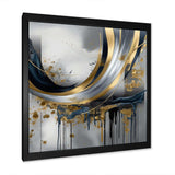 Shapes And Lines Abstract Marble V - Abstract Canvas Wall Art