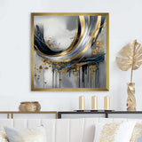 Shapes And Lines Abstract Marble V - Abstract Canvas Wall Art