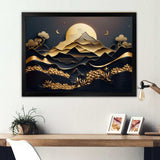 Dreamy Golden Mountain IV - Abstract Canvas Wall Art