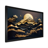 Dreamy Golden Mountain IV - Abstract Canvas Wall Art