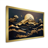 Dreamy Golden Mountain IV - Abstract Canvas Wall Art